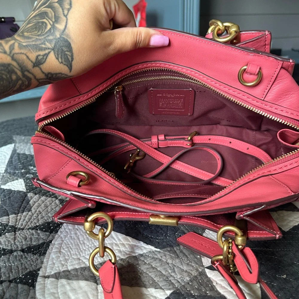 Classic Structured Women's Satchel - Pink